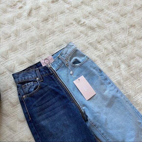 Revice Denim Yin Yang Two-Tone Zipper Jeans in Tokyo Wash - Picture 4 of 10